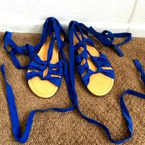 New royal blue sandals